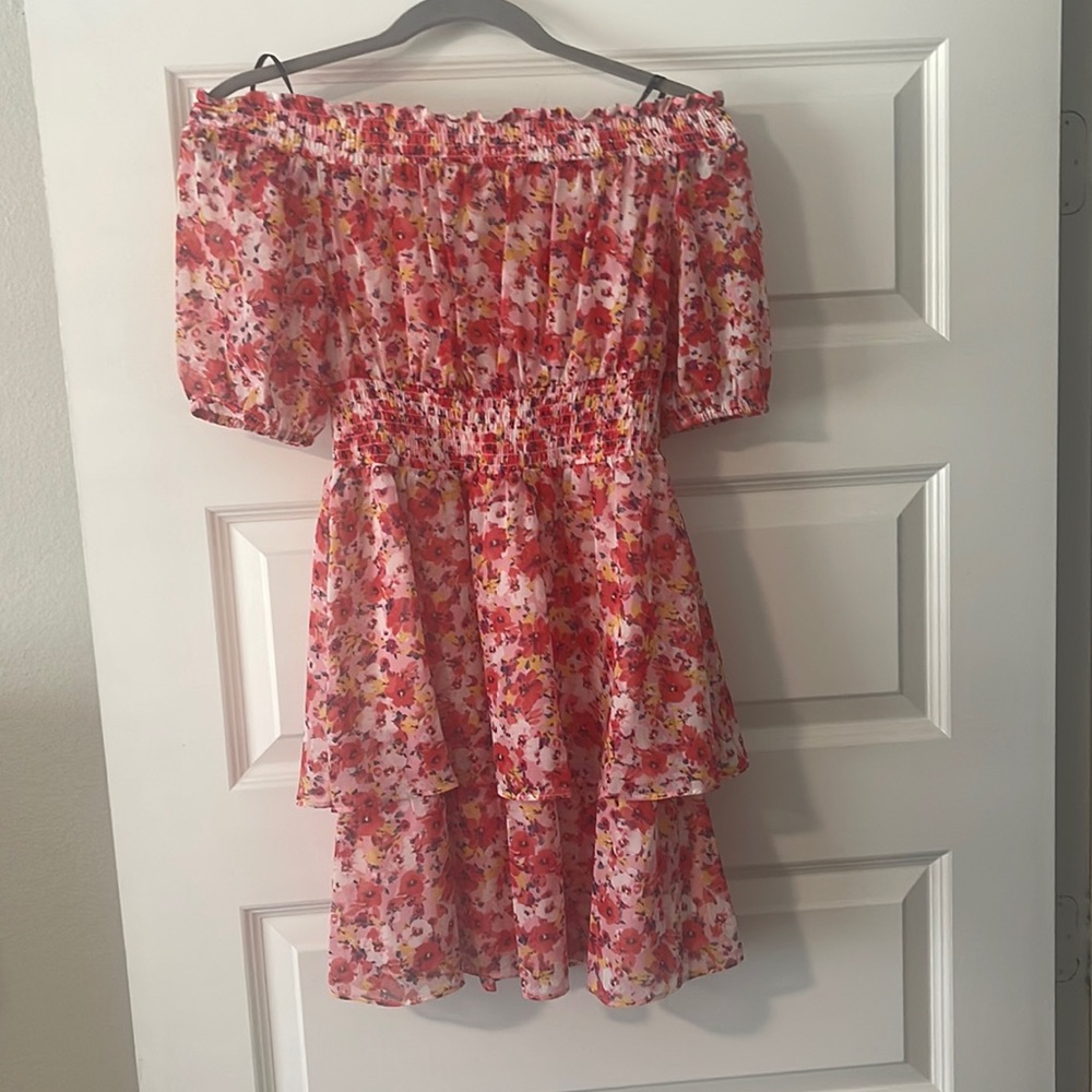 Floral off the shoulder dress